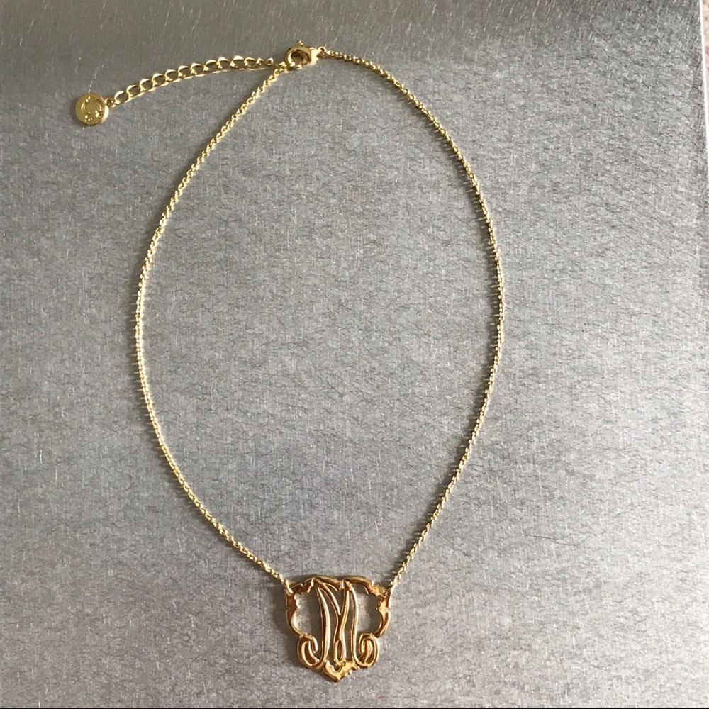 Initial “M” Necklace & Earring Set